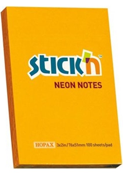 Stıckn 76X51 Neon Turuncu 100YP