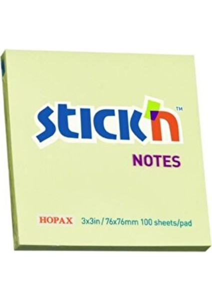 Stıckn 76X51 Pastel Sarı 100YP