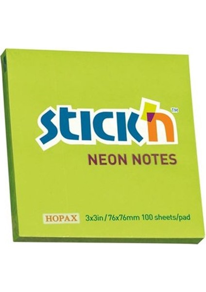 Stıckn 76X76 Neon Yeşil 100YP