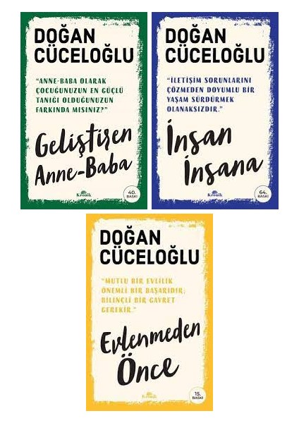 Doğan Cüceloğlu 3 Kitap Set / Geliştiren Anne-Baba - Insan Insana - Evlenmeden Önce