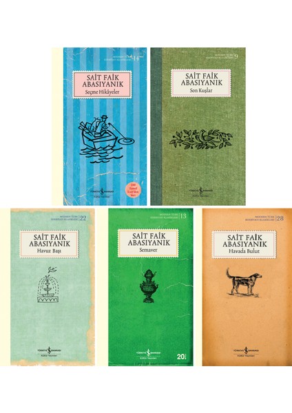 Seçme Hikayeler - Son Kuşlar - Havuz Başı - Semaver - Havada Bulut - Sait Faik Abasıyanık - 5 Kitap Set