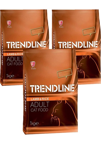 Kuzu Etli Yetişkin Kuru Kedi Maması 1 kg - 3 Adet