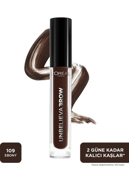 L'Oréal Paris Unbelieva Brow Uzun Süre Kalıcı Kaş Jeli  - 109 Ebony