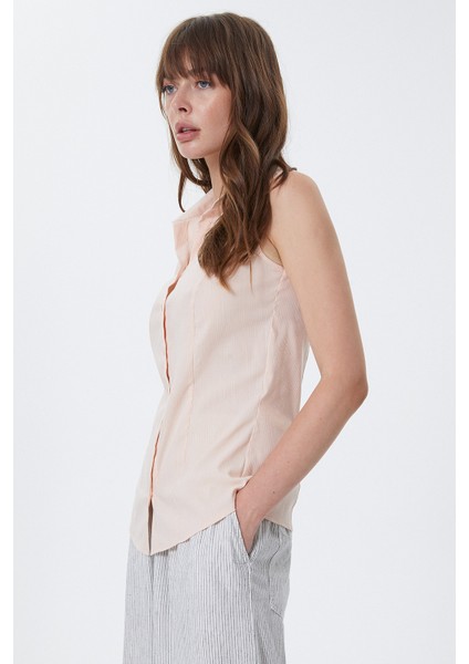 Lacivert Kolsuz Slim Fit Gömlek fırsatları