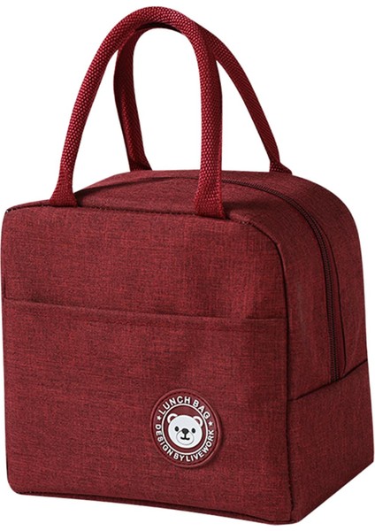 SunniMix Öğle Yemeği Çantası Soğutma Yağı ile Cepli Iş Seyahat Çocuklar Için Kırmızı (Yurt Dışından)