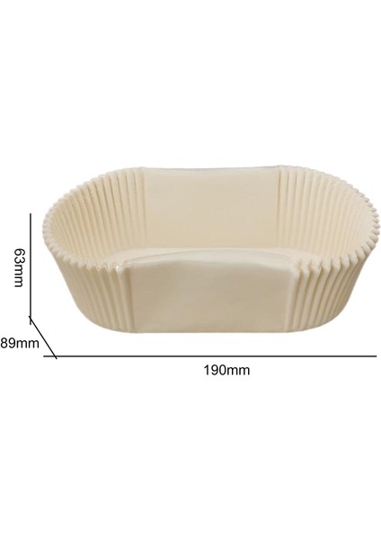 SunniMix 40 Parça Oval Kağıt Pişirme Fincan Tekne Şekli Cupcake Gömlekleri Cupcakes Beyaz Için Kılıflar (Yurt Dışından)