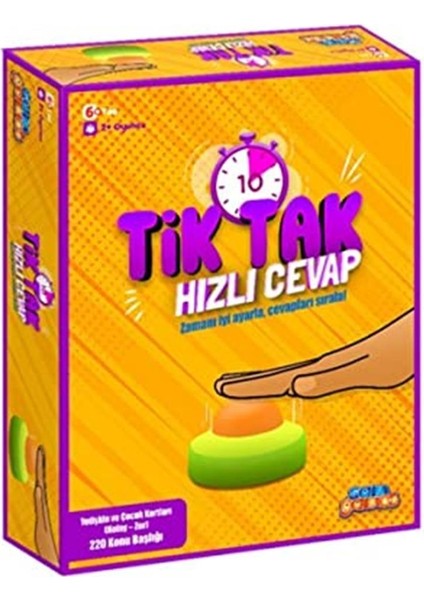 Marka: Tik Tak Hızlı Cevap, Çok Renkli Kategori: Eğitici Oyuncaklar