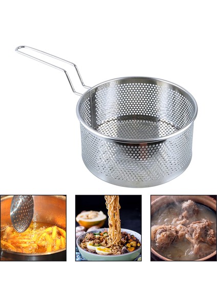 SunniMix Mini Mesh Tel Fransız Kızartma Cips Servik Sepetleri Calader Süzgeç Araçları Büyük (Yurt Dışından)