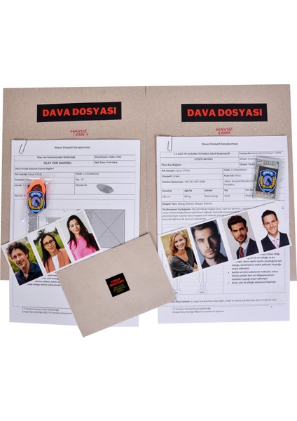 3'lü Paket Cinayet Çözme / Dedektif Oyunu / Katil Kim / Suçlu Kim / Otopark-Havuz-Market