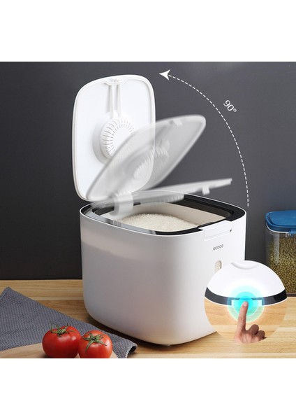 SunniMix 5kg Kapasiteli Nem Geçirmez Bakliyat Saklama Kutusu - Beyaz (Yurt Dışından)