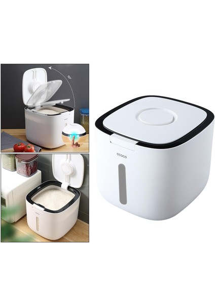 SunniMix 5kg Kapasiteli Nem Geçirmez Bakliyat Saklama Kutusu - Beyaz (Yurt Dışından)