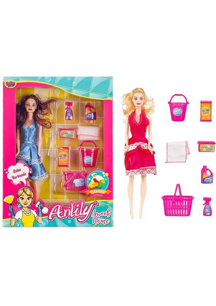 Oydaş Oyuncak 02442 Kutuda Anlily Temizlik Setli Bebek