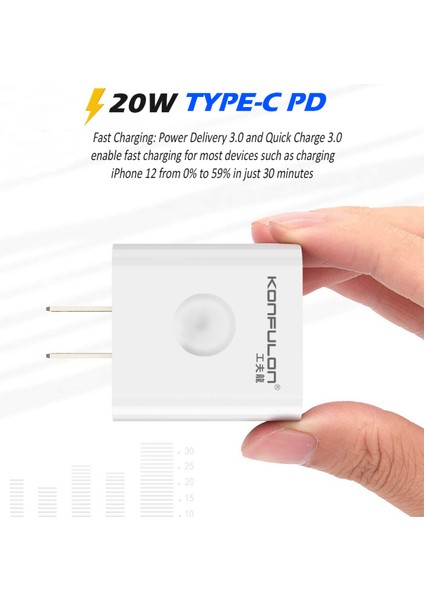 Type-C Girişli Cihazlarla Uyumlu Hızlışarj 20W Pd Şarj Cihazı