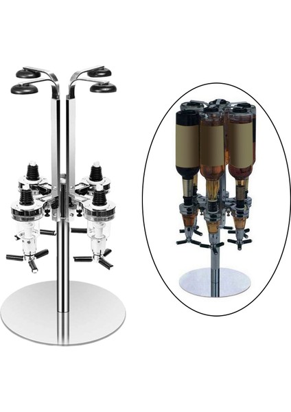 SunniMix Alkol Bira Kokteyl Atış Dağıtıcı 4 Şişe Içki Içecek Için Şişe Likör Dağıtıcı (Yurt Dışından)