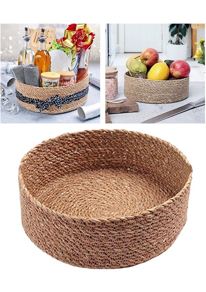 SunniMix Küçük Dokuma Sepetler Aşınmaya Dayanıklı Snacks Oyuncaklar Banyo Kahverengi L Için Oyuncak Saklama Çantası (Yurt Dışından)