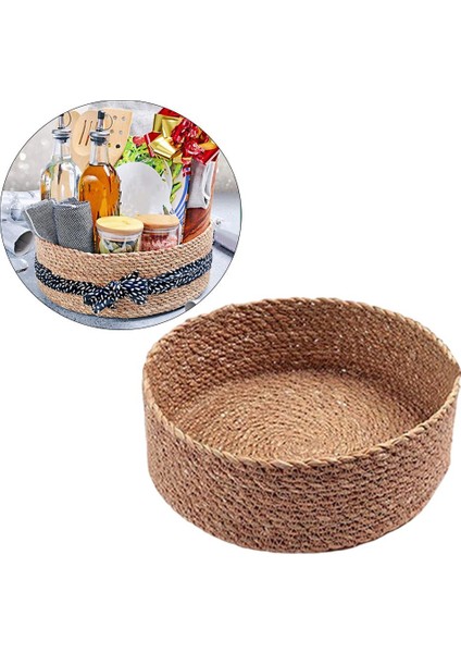 SunniMix Küçük Dokuma Sepetler Aşınmaya Dayanıklı Snacks Oyuncaklar Banyo Kahverengi L Için Oyuncak Saklama Çantası (Yurt Dışından)