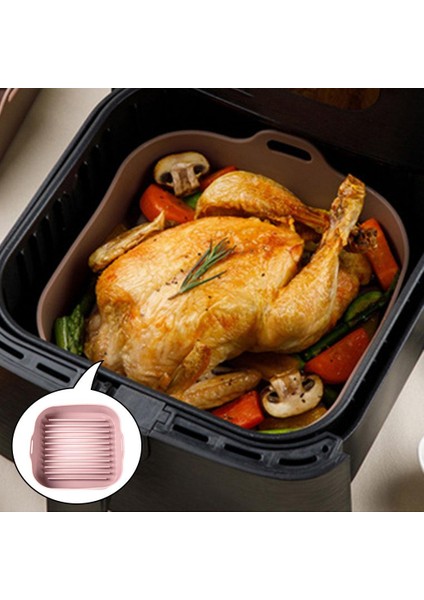 SunniMix Yui / Xiaomi / Philips / Kumtel Uyumlu Air Fryer Silikon Fırın Tavası - Pembe (Yurt Dışından) modelleri