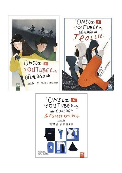 Ünsüz Youtuberın Günlüğü / Troller -Ünsüz Youtuberın Günlüğü Cesaret Oyunu - 3 Kitap Set - Miyase Sertbarut