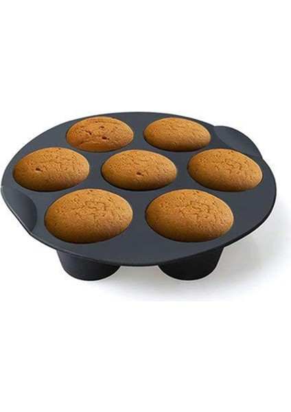 SunniMix Karbon Çelik Hava Fritöz Aksesuarları Set 7-Hole Kalıp Mutfak Pişirme Ev 7 Inç (Yurt Dışından) indirimleri