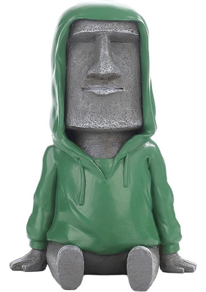 F Fityle Antik Paskalya Adası Heykeli Masif Megalith Masa Ev Ofis Süsleme Gri F (Yurt Dışından)