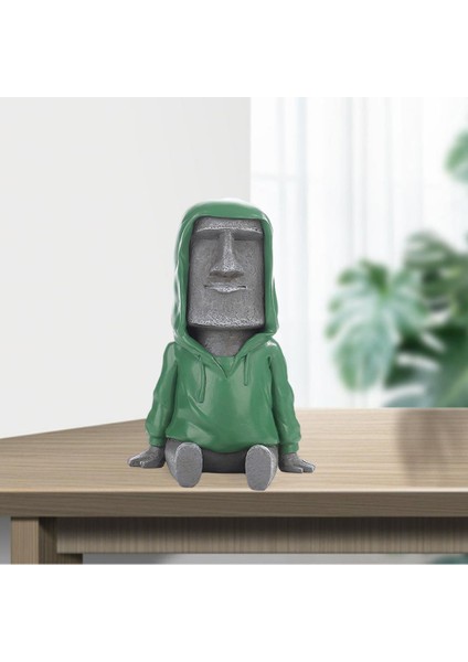 F Fityle Antik Paskalya Adası Heykeli Masif Megalith Masa Ev Ofis Süsleme Gri F (Yurt Dışından) fırsatları