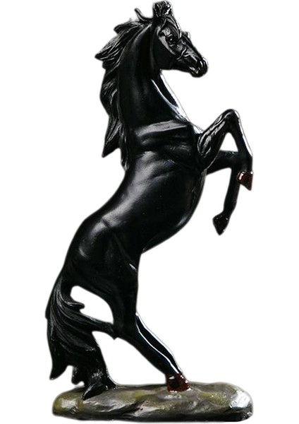 F Fityle Atlar Heykelcik Gerçekçi Heykel Dükkanı Sayacı Süsler Koleksiyonlar Hediye Siyah (Yurt Dışından) fiyatları
