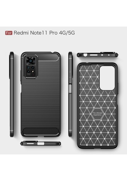 Redmi 11 Pro Için Fırçalanmış Tpu Telefon Kılıfı - Siyah (Yurt Dışından) fiyatları