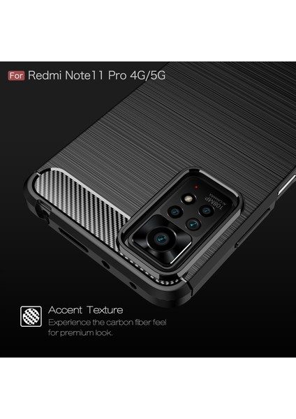 Redmi 11 Pro Için Fırçalanmış Tpu Telefon Kılıfı - Siyah (Yurt Dışından) fırsatları