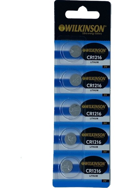 Wılkınson 1216 3V Lityum Düğme Pil 5'li Paket