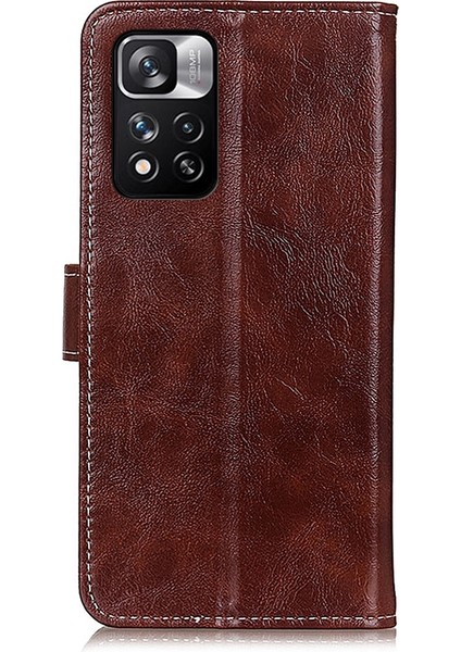 Xiaomi Redmi Notu Için Retro Çılgın At Doku Kılıf 11 Pro Kahverengi (Yurt Dışından) fırsatları