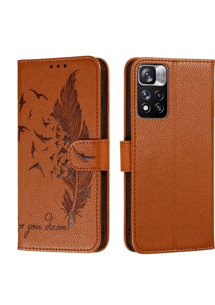 Tüy Desen Telefon Kılıfı Xiaomi Redmi Notu 11 Pro Gri Için (Yurt Dışından) modelleri