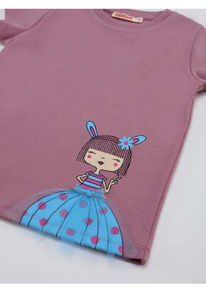 Tüllü Lily Kız Çocuk T-shirt Şort Takım indirimleri