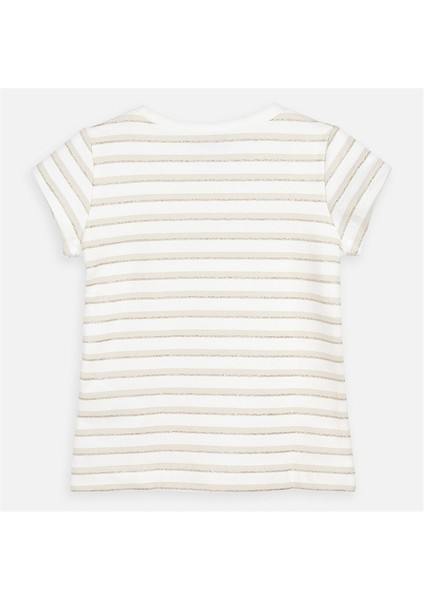 Simli Çizgili T-Shirt