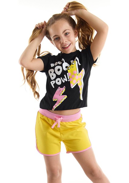 Boom Kız Çocuk Crop Top Şort Takım