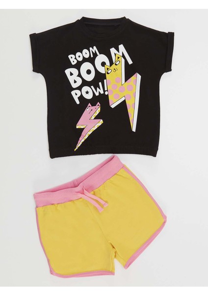 Boom Kız Çocuk Crop Top Şort Takım
