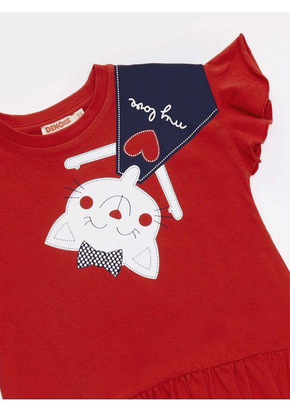 Yaramaz Kedi Kız Çocuk T-shirt Tayt Takım indirimleri