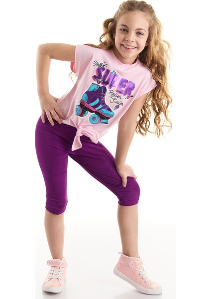 Super Roller Kız Çocuk T-shirt Tayt Takım