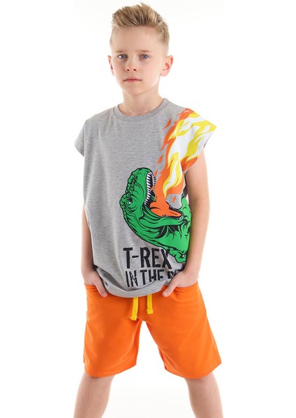 T-Rex Alev Erkek Çocuk T-Shirt Şort Takım