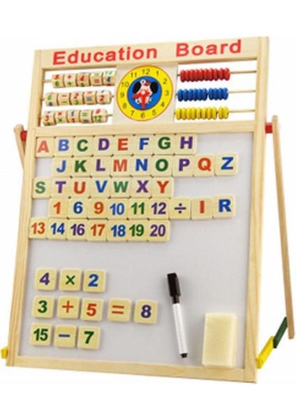 Çocuk Manyetik Yazı Tahtası Ahşap Eğitim Türkçe Matematik Öğrenme modelleri