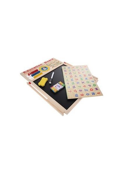 Çocuk Manyetik Yazı Tahtası Ahşap Eğitim Türkçe Matematik Öğrenme indirimleri