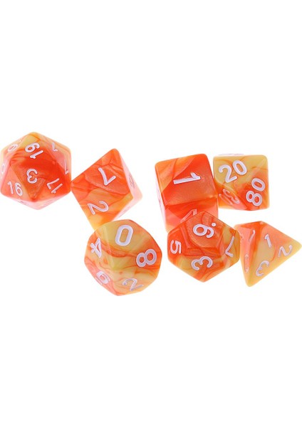 Dnd Zar Rpg Oyunları Için 7x Polyhedral Zar (Yurt Dışından)