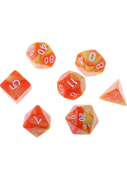 Dnd Zar Rpg Oyunları Için 7x Polyhedral Zar (Yurt Dışından)