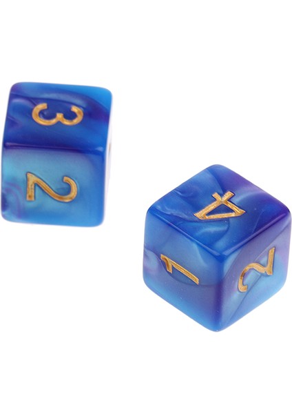 Oyunlar Için 10X D6 Polyhedral Zar Dayanıklı Mavi Mor (Yurt Dışından)