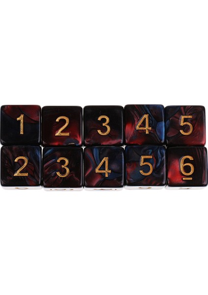 10 Adet D6 Polyhedral Dice Bundle Dnd Parti Oyunu Için Prop Mavi Kırmızı (Yurt Dışından) fiyatları