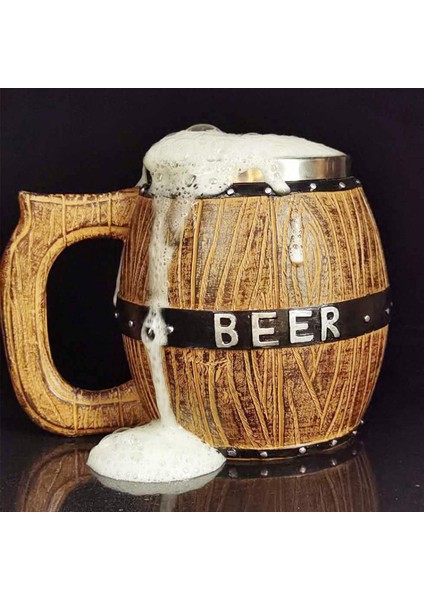 Viking Ahşap Tarzı Bira Bardağı - Kahverengi (Yurt Dışından) modelleri