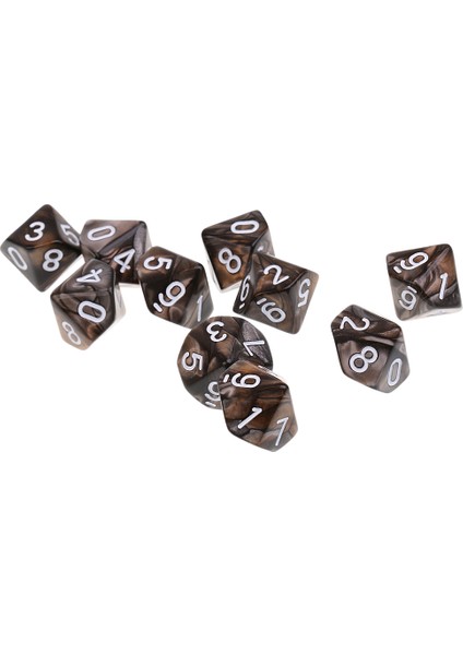 20 Adet Polyhedral Zar Set 10 Taraflı D10 16MM Mtg Rpg Rol Oynama Oyunu Için (Yurt Dışından)