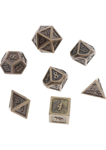 7 Polyhedral Zar Bronz Dragon Scale Zindanlar ve Dragons Rpg Oyunları (Yurt Dışından)