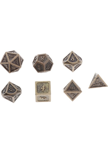 7 Polyhedral Zar Bronz Dragon Scale Zindanlar ve Dragons Rpg Oyunları (Yurt Dışından)
