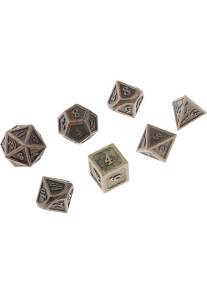 7 Polyhedral Zar Bronz Dragon Scale Zindanlar ve Dragons Rpg Oyunları (Yurt Dışından)