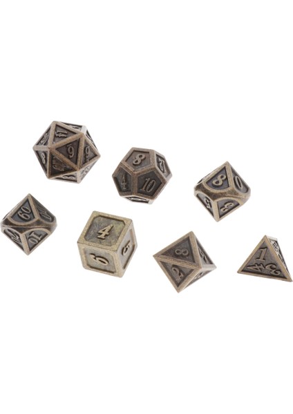 7 Polyhedral Zar Bronz Dragon Scale Zindanlar ve Dragons Rpg Oyunları (Yurt Dışından)